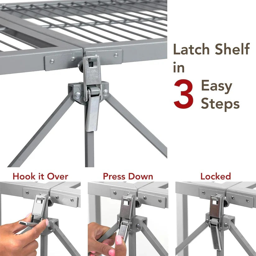 Foldable 4-Tier Storage Rack