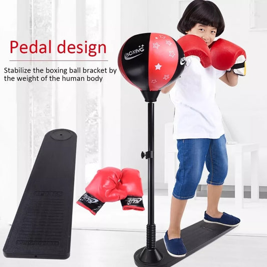 Boxing Stand for Kids – Adjustable Height with Gloves and Pump