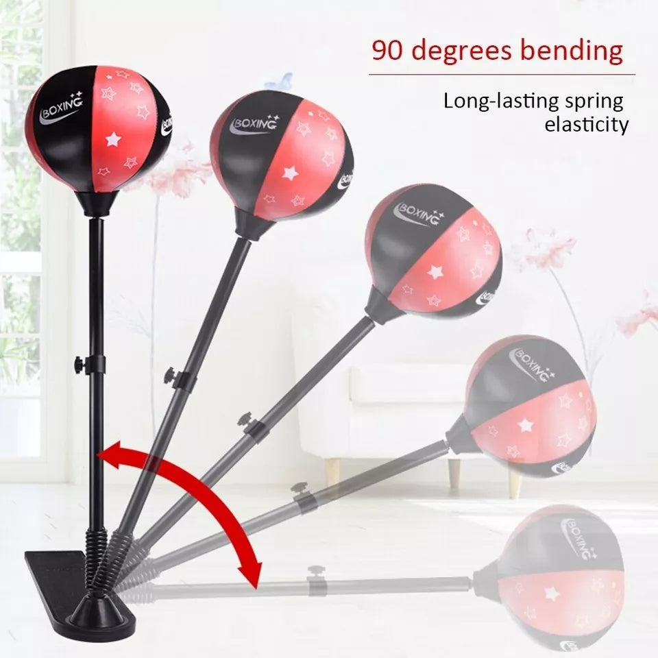 Boxing Stand for Kids – Adjustable Height with Gloves and Pump