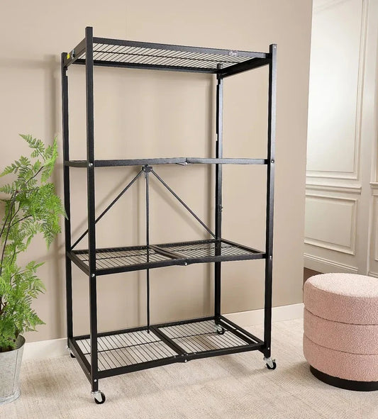 Foldable 4-Tier Storage Rack