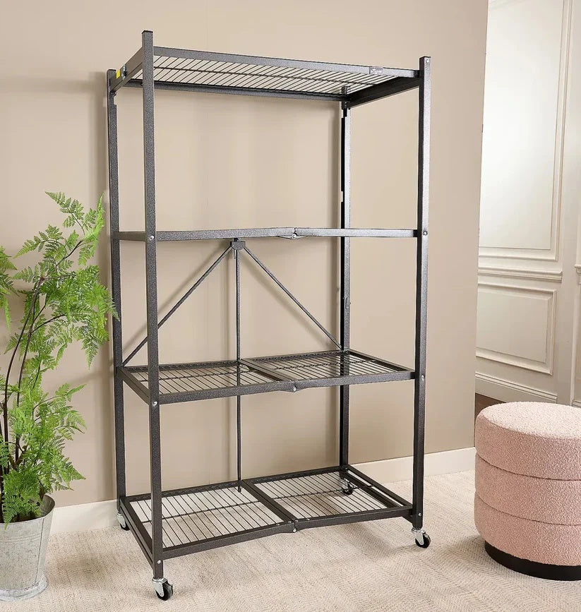 Foldable 4-Tier Storage Rack