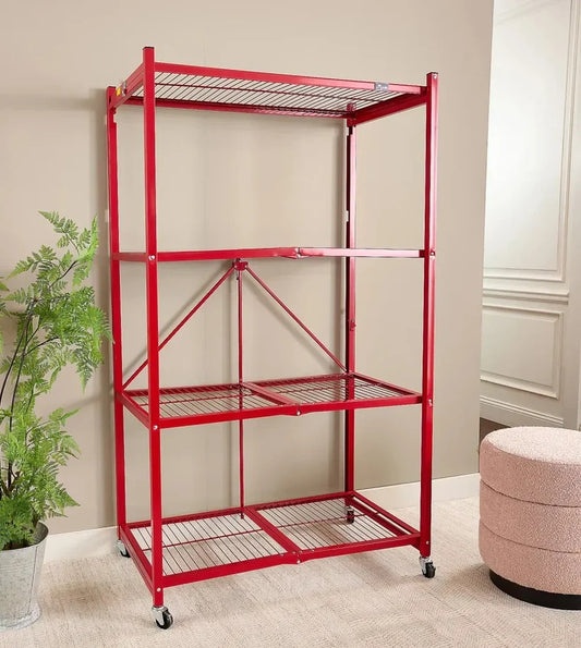 Foldable 4-Tier Storage Rack